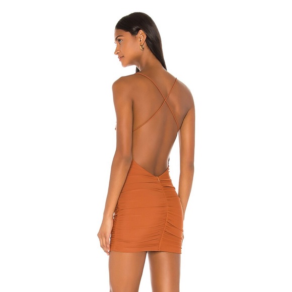 NEW Cross Back Dress in Mocha (REVOLVE) - Picture 2 of 2